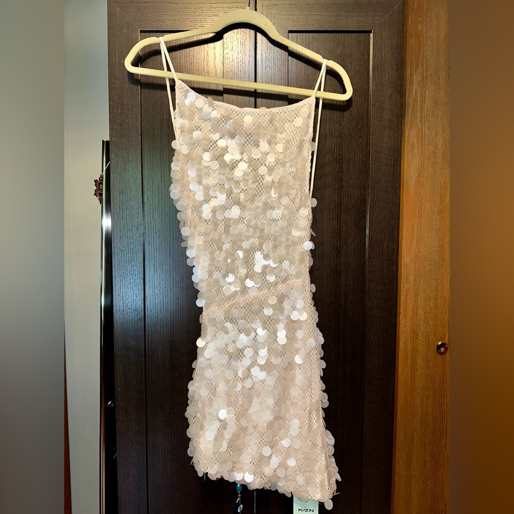 Sequin Spaghetti Strap Dress